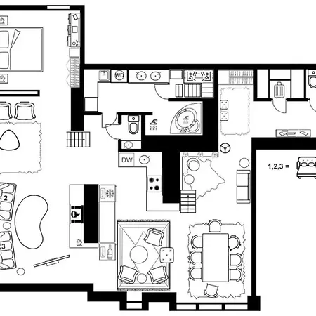 公寓 Penthouse Loft With Jacuzzi And Sauna 赫尔辛基